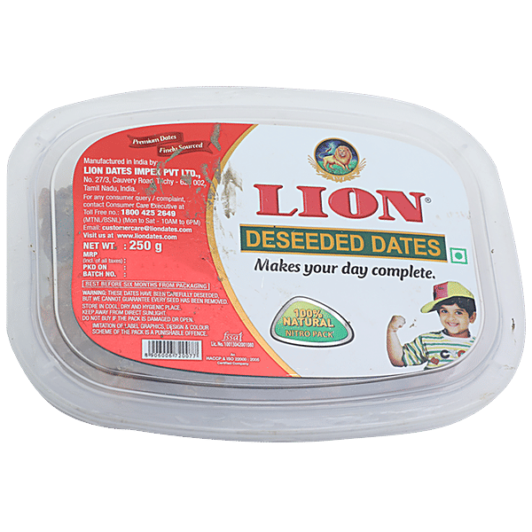 Buy Lion Dates Deseeded 250 Gm Box Online At Best Price of Rs 78 bigbasket