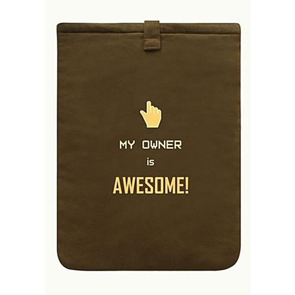 Buy Clean Laptop Pal My Owner is Awesome Brown Cream