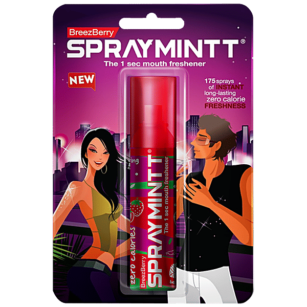 Buy Spraymintt Mouth Freshener BreezBerry Flavour, Long Lasting