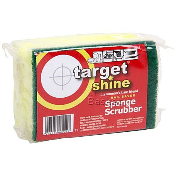 Buy Target Shine Grooved Sponge With Green Scourer 9X64 X45 Cm 1 Pc ...