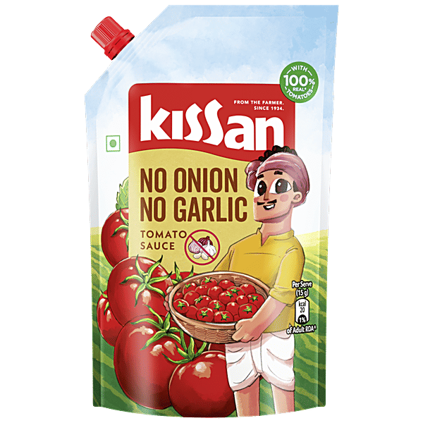 Buy Kissan Sauce No Onion No Garlic 500 Gm Bottle Online At Best Price