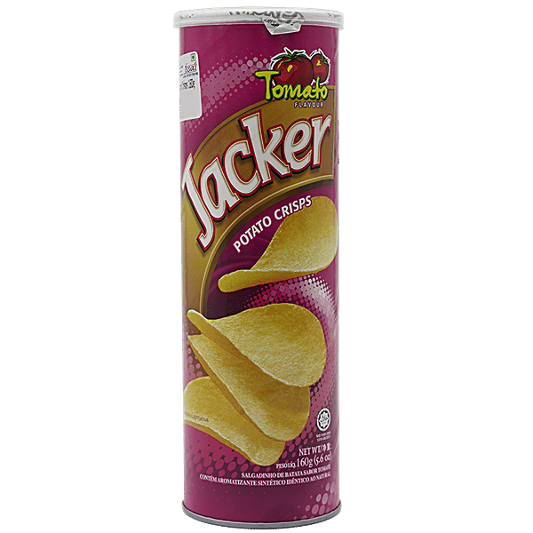 Buy Jacker Potato Crisps Tomato Flavor 160 Gm Jar Online at the Best