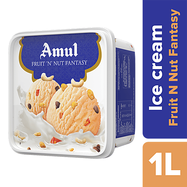 Buy Amul Real Ice Cream Fruit 'N' Nut Fantasy 1 lt Tub Online at Best
