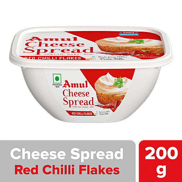 Buy Amul Cheese Spread Red Chilli Flakes 200 Gm Online At Best Price of