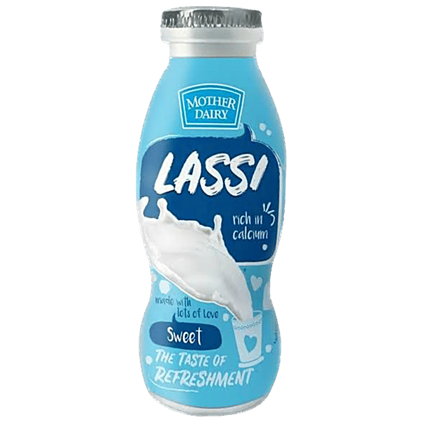 Buy Mother Dairy Lassi Sweetened Asli Refreshment 200 Ml Carton Online