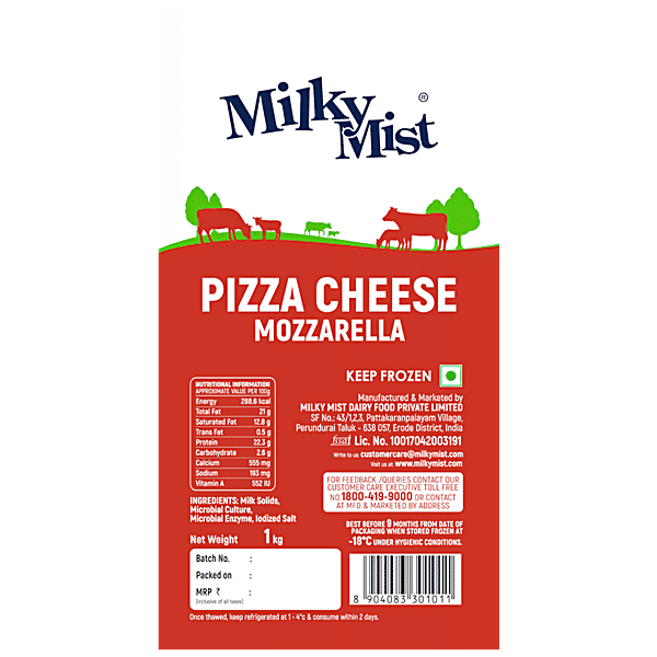 Buy Milky Mist Mozzarella Pizza Cheese 1 Kg Pouch Online At Best Price