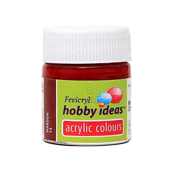 Buy Fevicryl Hobby Ideas Acrylic Colours Maroon 14 15 Ml Online at the