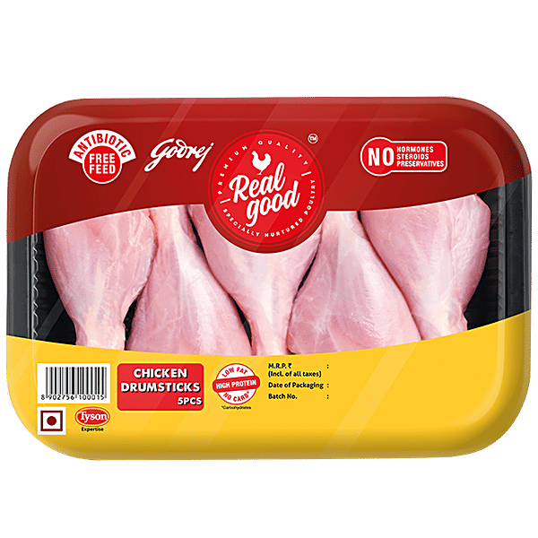 Buy Real Good Chicken 4 Drumsticks Without Skin 400 Gm Online at the Best Price of Rs 245