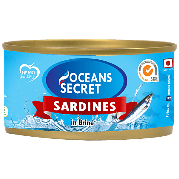 Buy Ocean Secret Sardines In Brine 180 Gm Tin Online at the Best Price