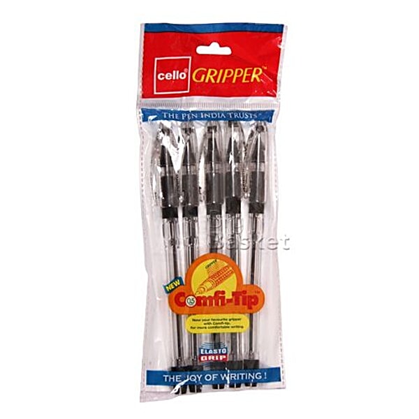 Buy Cello Gripper Ballpoint Pen Black 5 Pcs Online At Best Price of Rs 40 bigbasket
