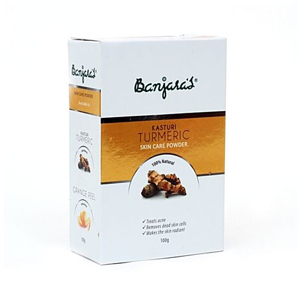 Buy Banjaras Skin Care Powder Kasturi Turmeric 100 Gm Carton Online at