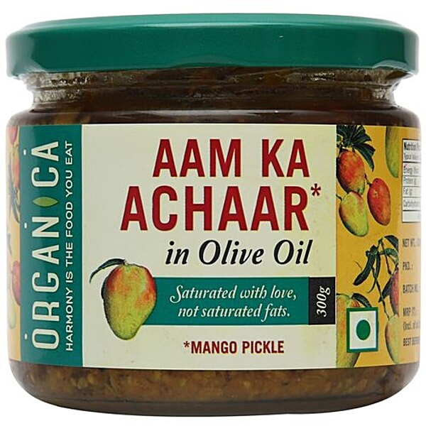 Buy Organica Olive Oil Mango Pickle 300 Gm Online At Best Price of Rs