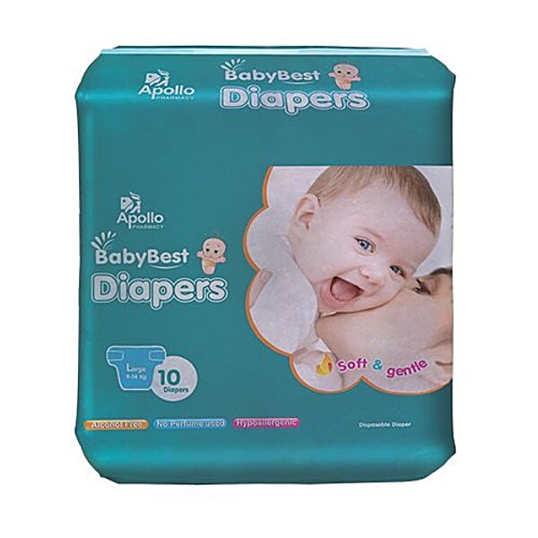 Buy Apollo Pharmacy Baby Best Diapers Large 10 Pcs Online At Best Price