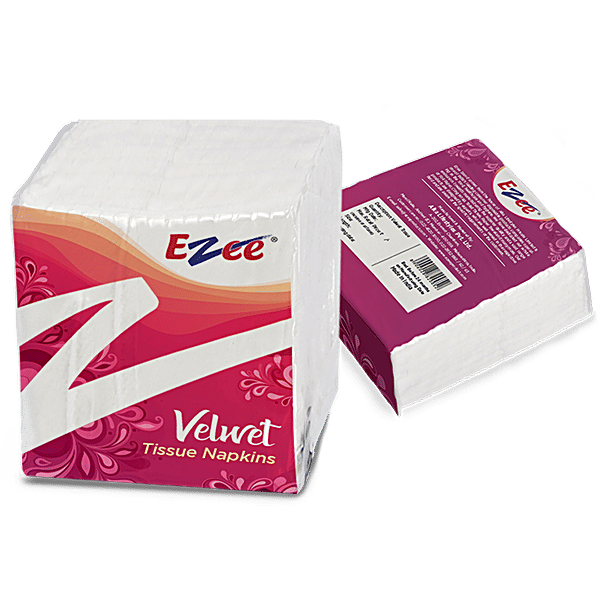 Buy Ezee Paper Napkins Velwet Tissue 1212 100 Pcs Online at the Best