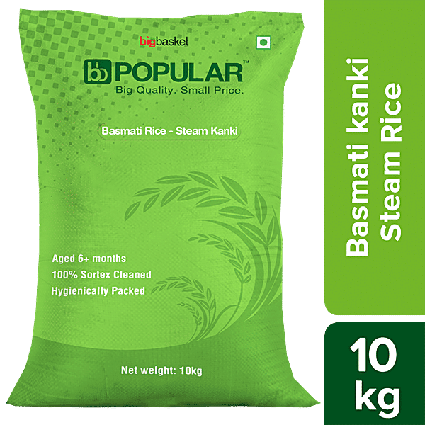 Buy Bb Popular Basmati Rice Steam Kanki 10 Kg Online at the Best Price