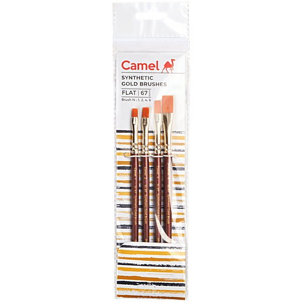 Buy Camlin Paint Brush Series 67 Flat Synthetic Gold Online at Best