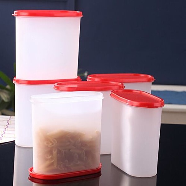 Buy Tallboy Mahaware Space Saver Container With Lid Red 2.4 ltr (Pack of 6) Online at Best