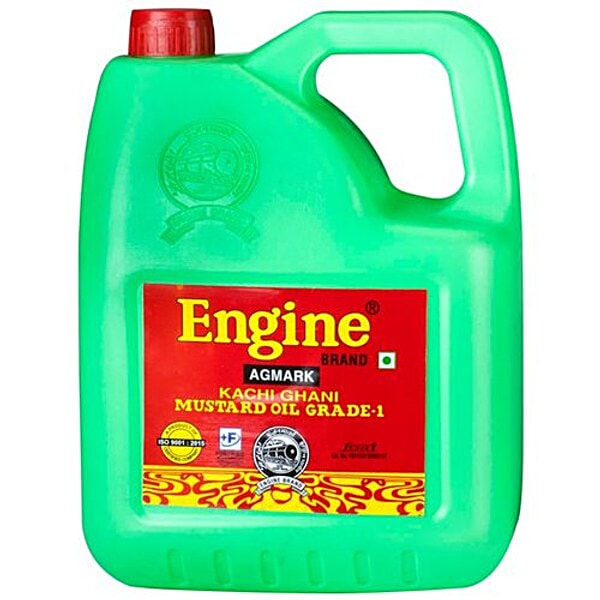 Buy Engine Kachi Ghani Mustard Oil Grade 1 5 Ltr Jar Online at the Best
