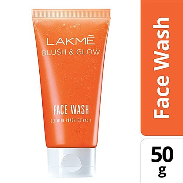 Buy Lakme Face Wash Blush Glow Peach Gel 50 Gm Online At Best Price of