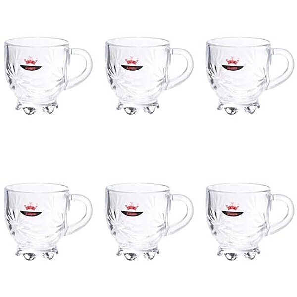 Buy Yujing Glass Tea Cups Round Flora Online at Best Price of Rs 685