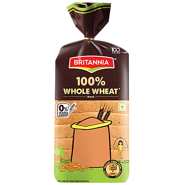 Buy Britannia 100 Whole Wheat Bread Online at Best Price of Rs null bigbasket