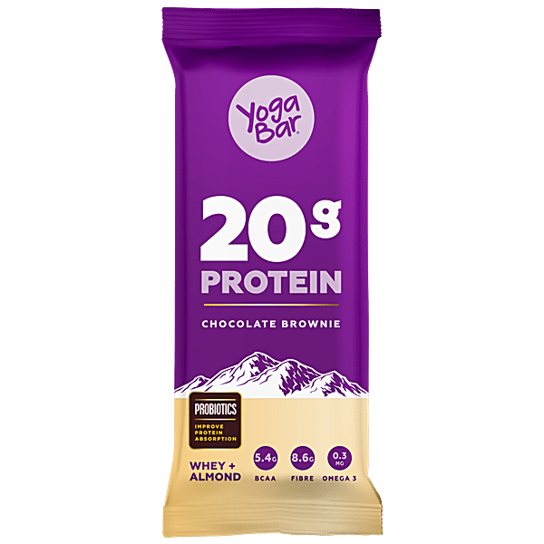 Buy Yoga Bar 20 Gm Protein Bars Baked Brownie Whey Almond 60 Gm Online At  Best Price of Rs 125 - bigbasket
