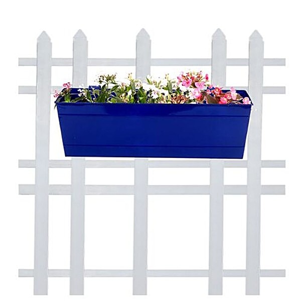 Buy Trust Basket Rectangular Railing Planter Blue 18 Inch 1 Pc Online At Best Price of Rs null
