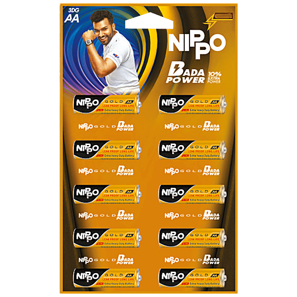 Buy Nippo Battery Aa Gold 15V 3Dg 10 Pcs Online At Best Price of Rs 135