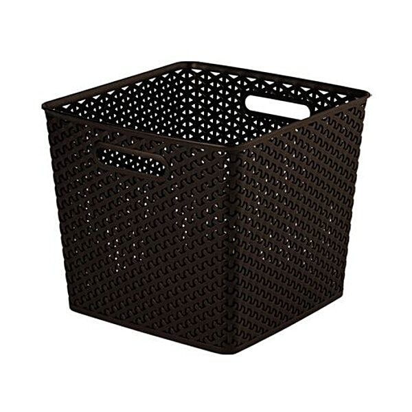 Buy Curver Rattan Square Nestable Basket Black Online at Best Price