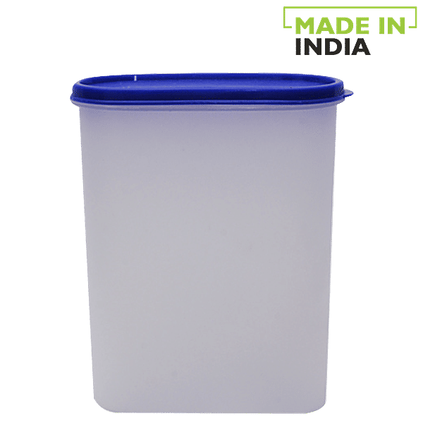 Buy Mahaware Space Saver Modular Kitchen Storage Container Transparent With Blue Lid 24 Ltr