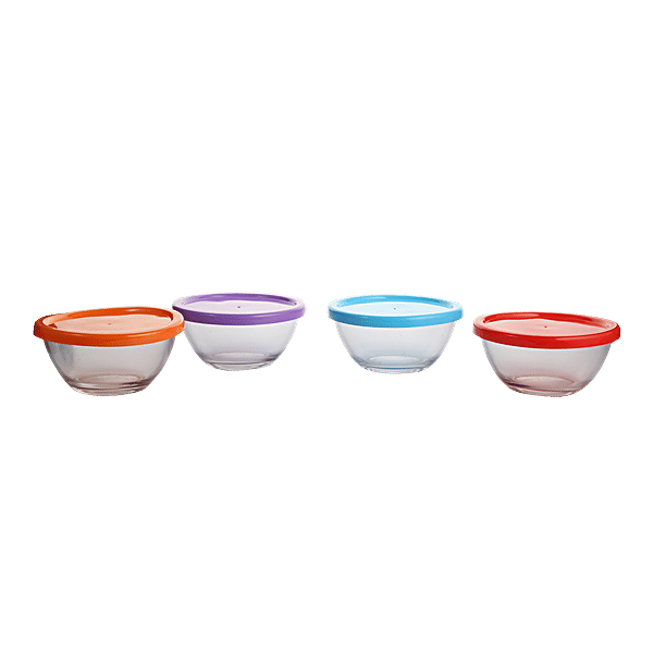 Buy Glass Ideas Glass Bowl Set Celebrations 4 Pcs Online At Best Price