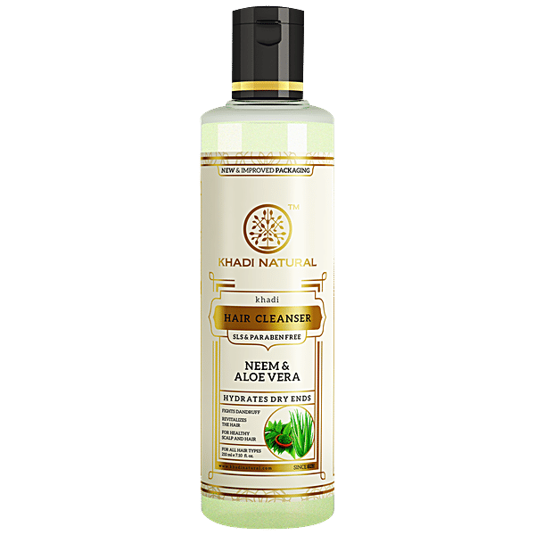 Buy Khadi Natural Shampoo Neem Aloevera Sls Paraben Free 210 Ml Online