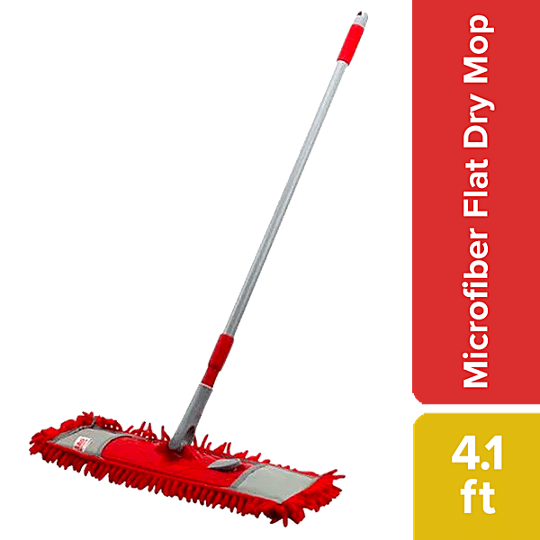 Buy Liao Flat Dry Mop With Steel Stick Micro Fiber Expandable 1 Pc Online At Best Price of Rs