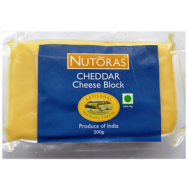 Buy NUTORAS Cheddar Cheese Block Made from Cow's Milk Online at Best