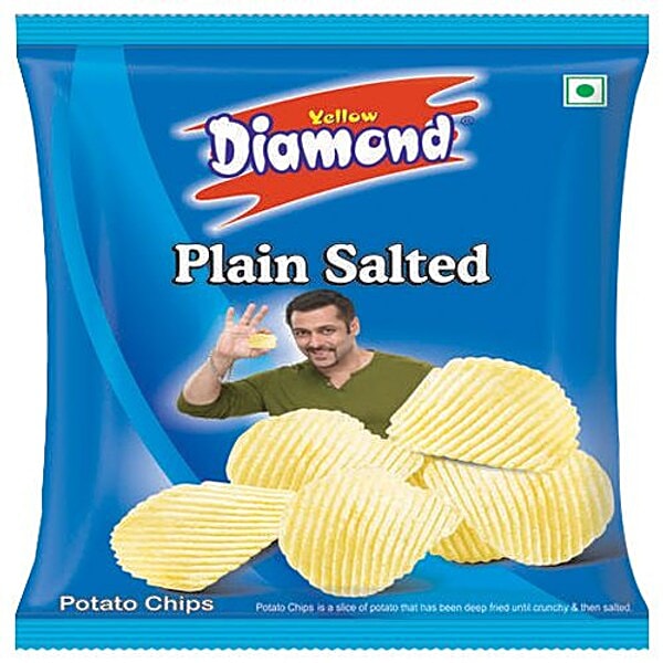 Buy Yellow Diamond Potato Chips Plain Salted 95 Gm Online At Best Price