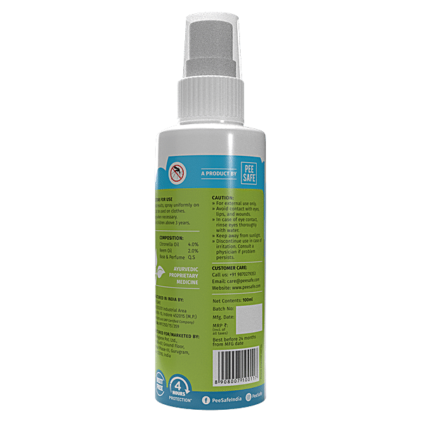Buy Moskito Safe Mosquito Repellent Spray 100 Natural Alcohol