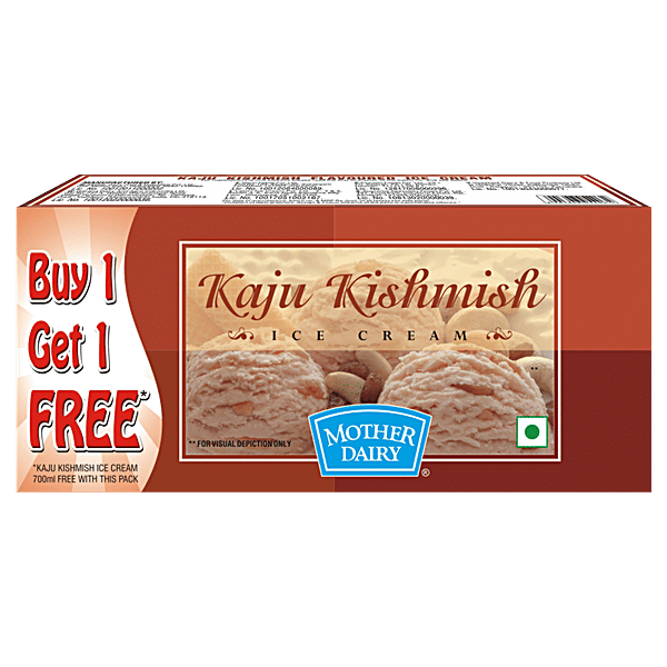 Buy Mother Dairy Ice Cream Kaju Kishmish 700 Ml Online At Best Price of Rs 340 bigbasket