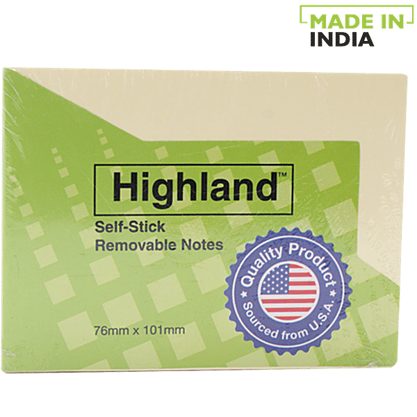 Buy 3M Highland Self Stick Removable Notes 3 X 4 Inches 100 Sheets