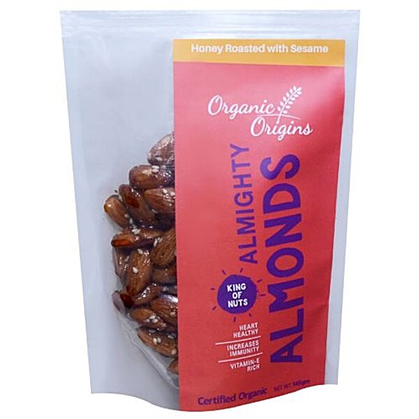 Buy ORGANIC ORIGINS Almonds Honey Roasted with Sesame Online at Best