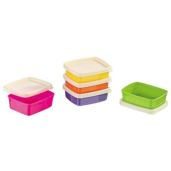 Buy Mastercook Storage Container with Lid Multi Colour, Plastic