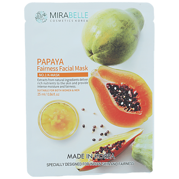 Buy Mirabelle Korea Papaya, Fairness Facial Mask Online at Best Price