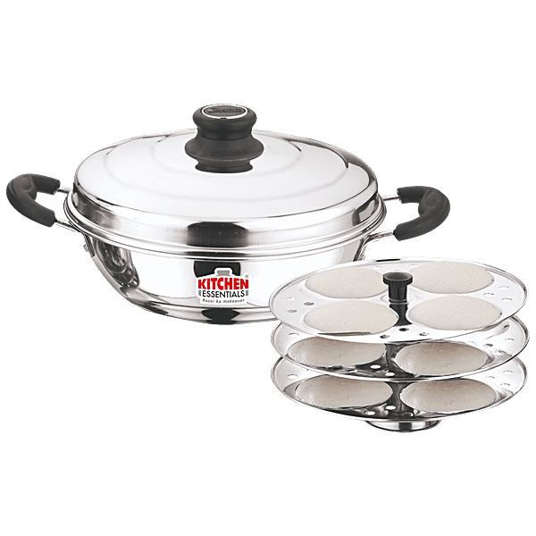 Buy Kitchen Essentials Stainless Steel Idli Maker With 3 Plates & 12