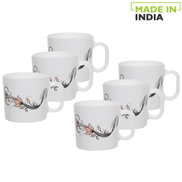 Buy LaOpala Chai/Opalware Coffee Mug Set Scarlet Blooms Online at