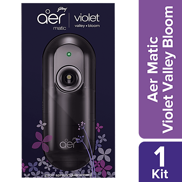 Buy Godrej Aer Matic Kit Automatic Room Freshener Violet Valley Bloom