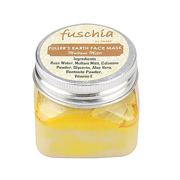Buy Fuschia Fuller's Earth Face Mask Multani Mitti, SLS Free, Paraben