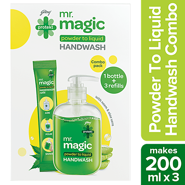 Buy Godrej Protekt Mr. Magic Powder To Liquid Hand Wash With Neem