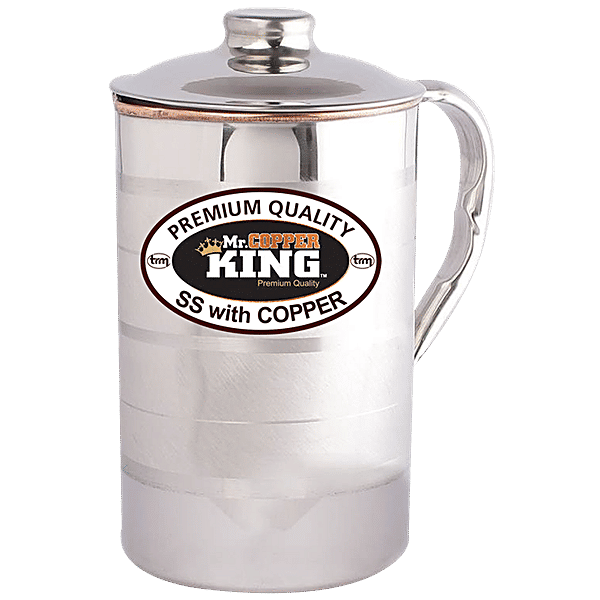 Buy Mr.Copper King Copper Steel Water Jug Online at Best Price of Rs