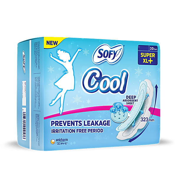 Buy Sofy Sanitary Pads Cool Super XL+ Online at Best Price of Rs 263.