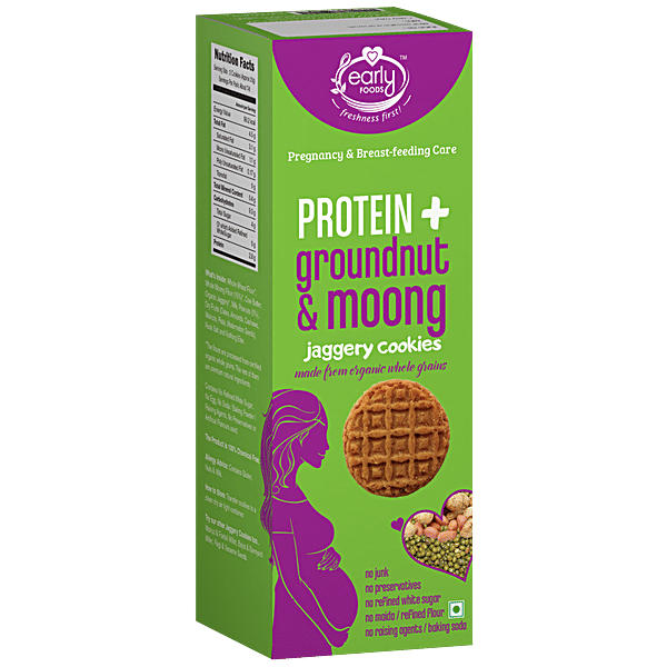 Buy Early Foods Organic Moong & Peanut Cookies Pregnancy & Breast