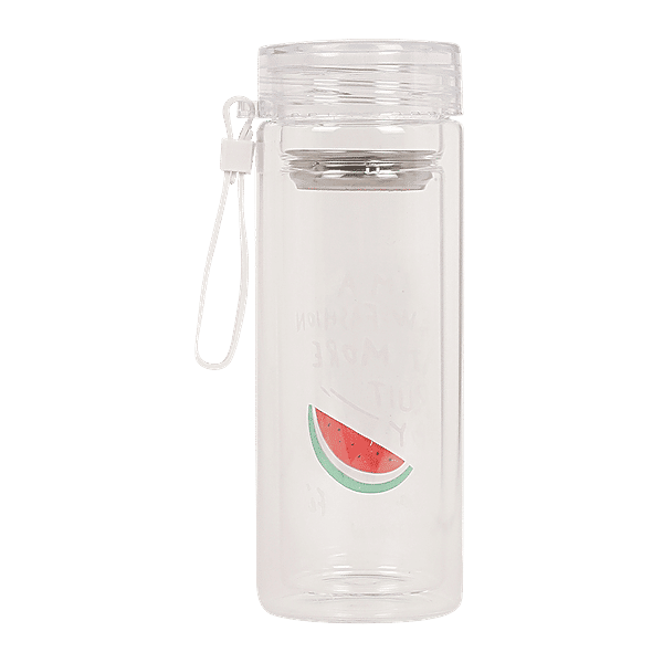 Buy DP Double Walled Glass Water Bottle White, BB1237WHT Online at Best Price of Rs 439